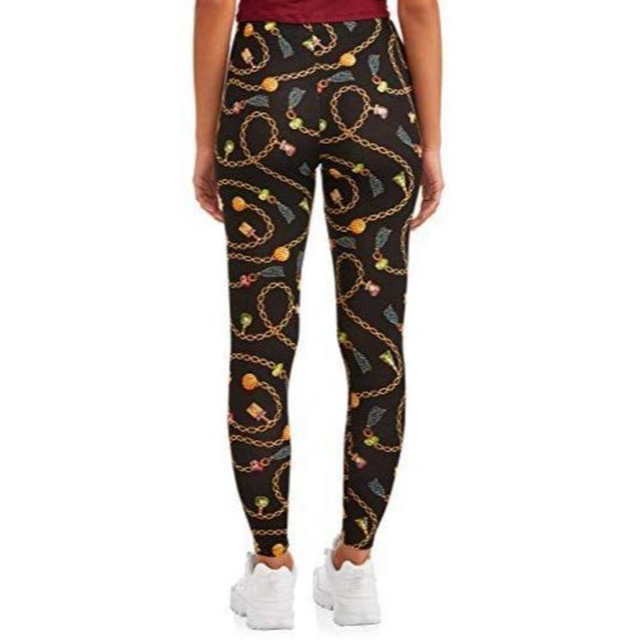 Christmas Elements Leggings Charms Chains Black Junior's Small LH7140 - Picture 2 of 3